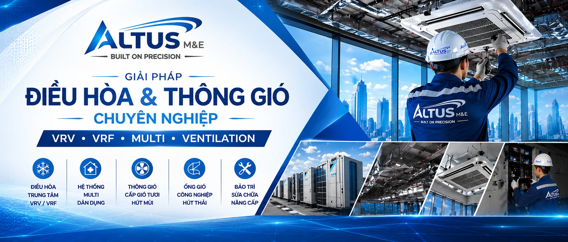 Nhà thầu thi công điều hòa không khí chuyên nghiệp Altus M&E