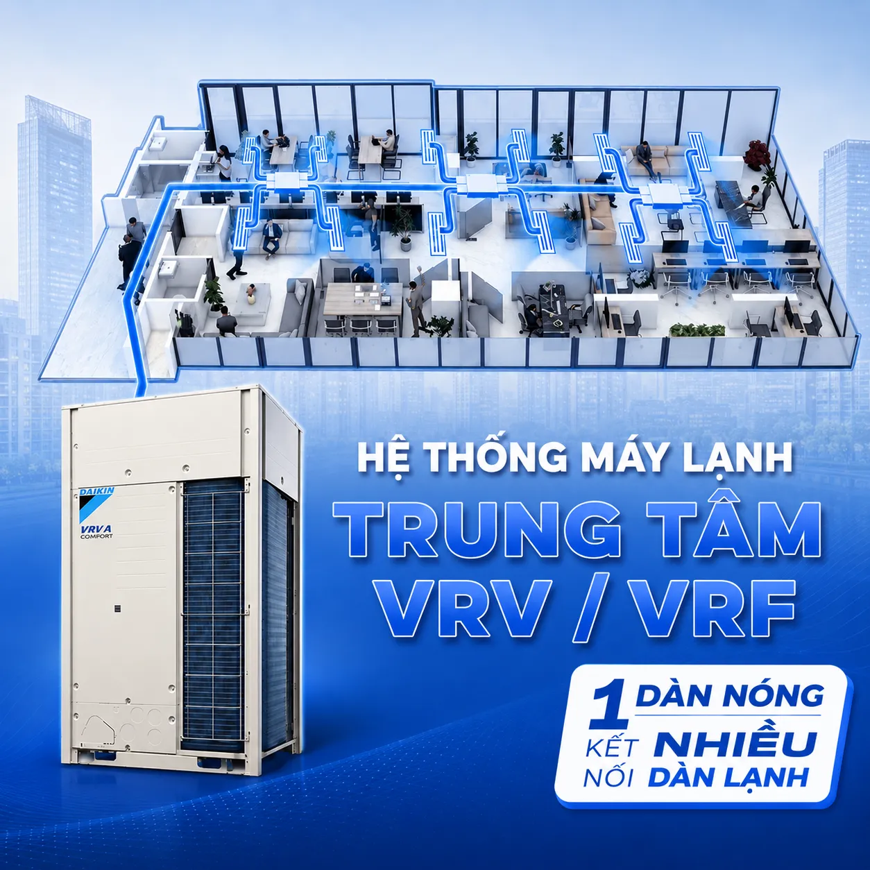 Hệ thống máy lạnh trung tâm VRV/VRF